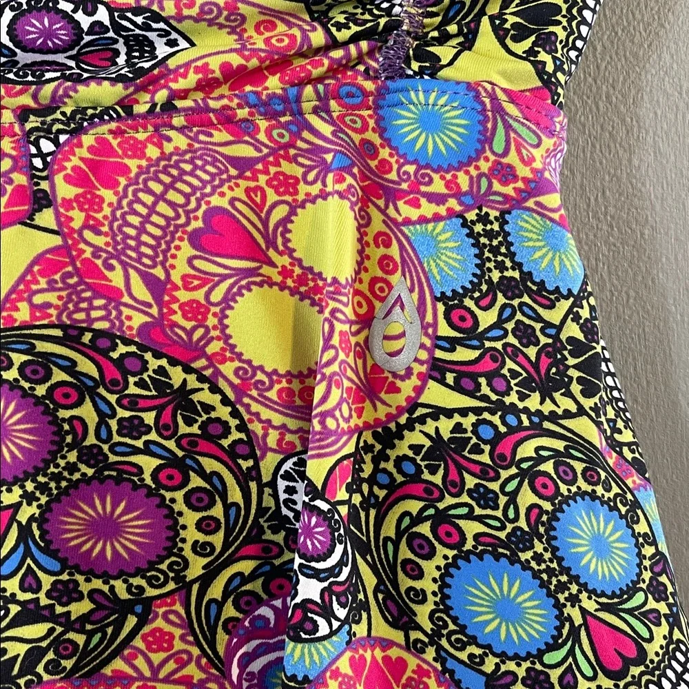 DONA‎ JO Multicolor Skull Pattern Skort Women’s Sz 1 Medium Pickleball Tennis - Picture 3 of 7